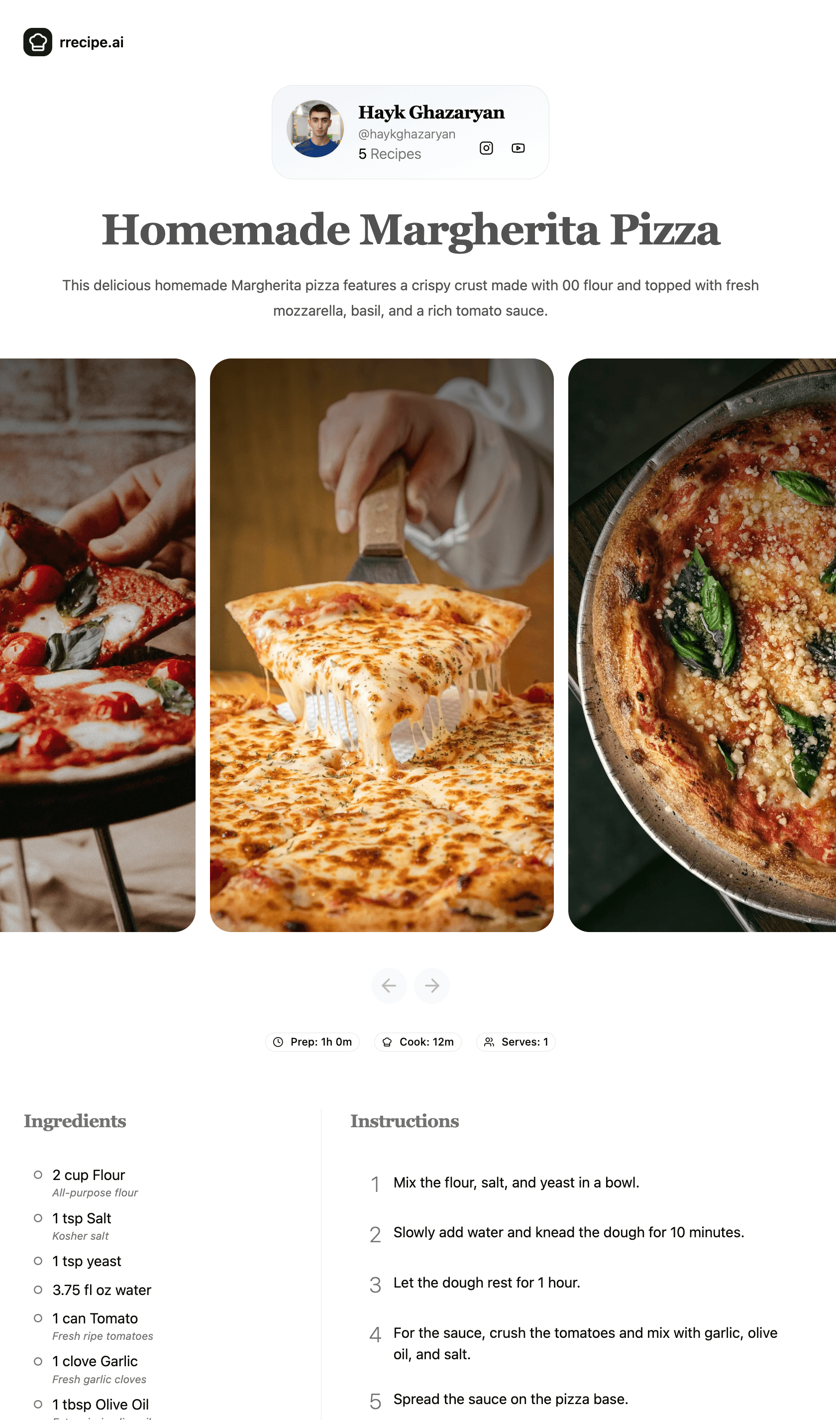 Beautiful Recipe Pages