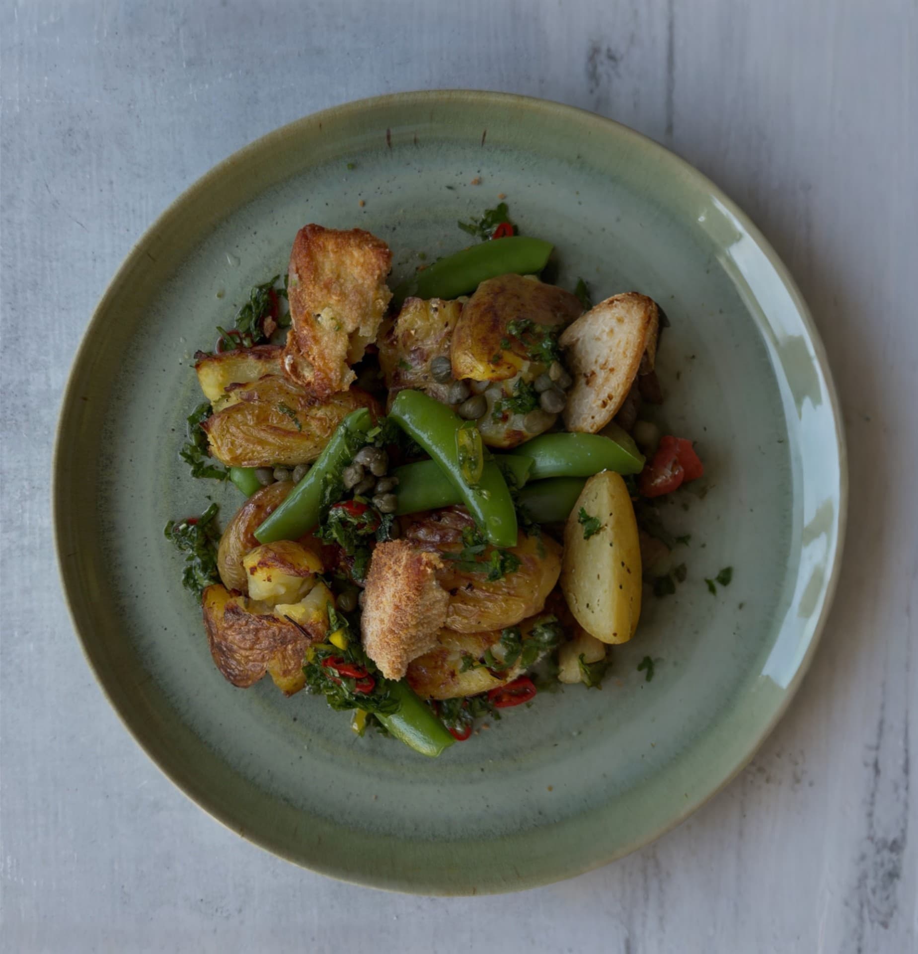 Տապակած կարտոֆիլով և կամեմբերով Աղցան