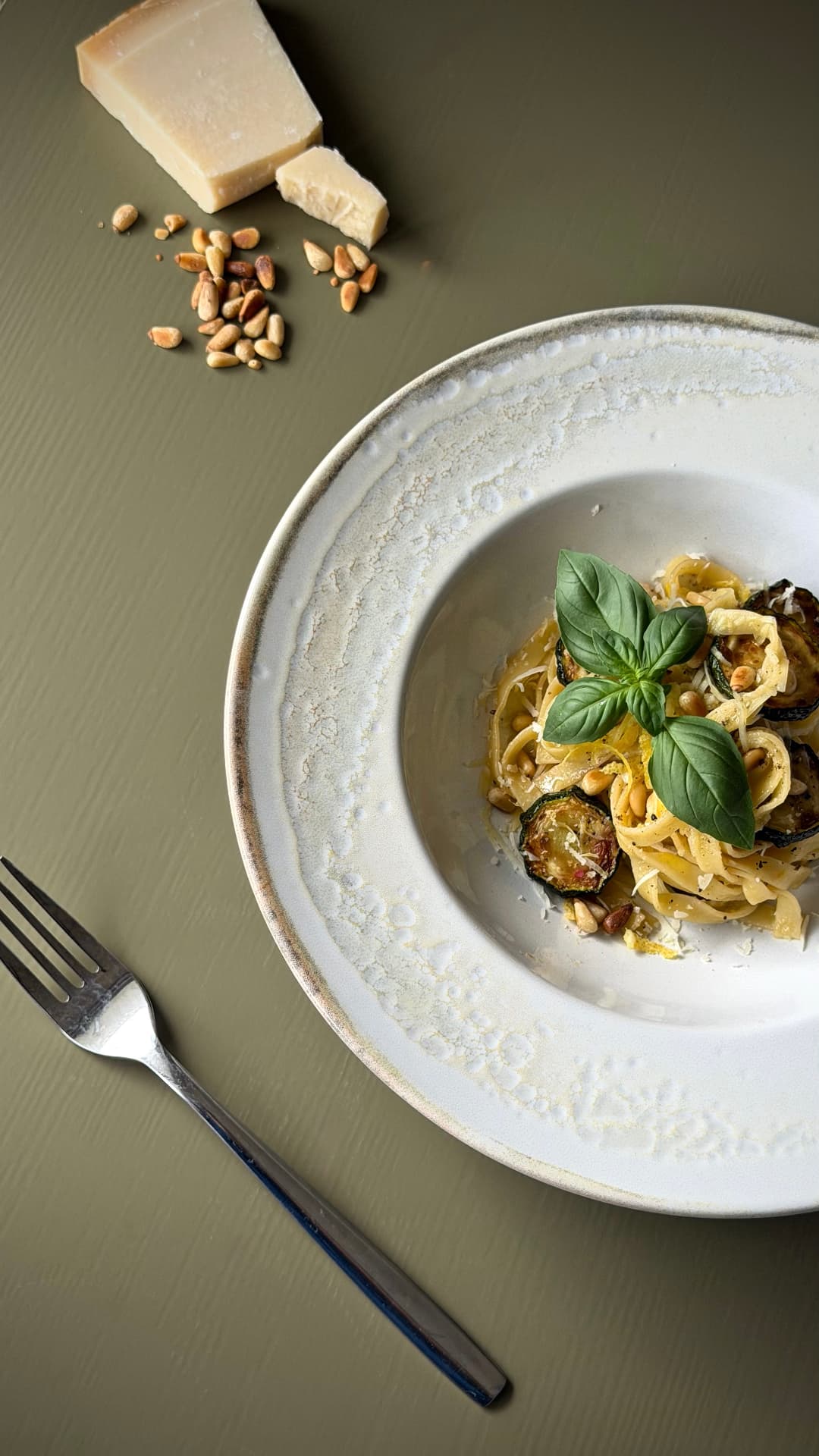 Tagliatelle with Zucchini, Lemon & Pine Nuts - Image 2