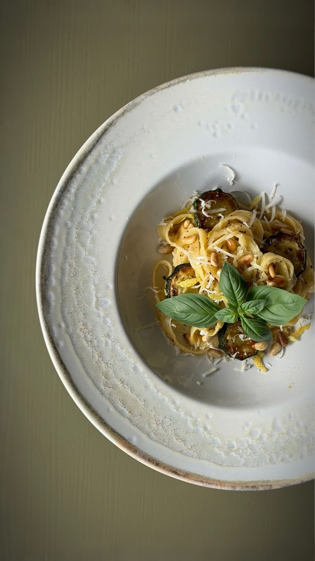 Tagliatelle with Zucchini, Lemon & Pine Nuts - Image 1