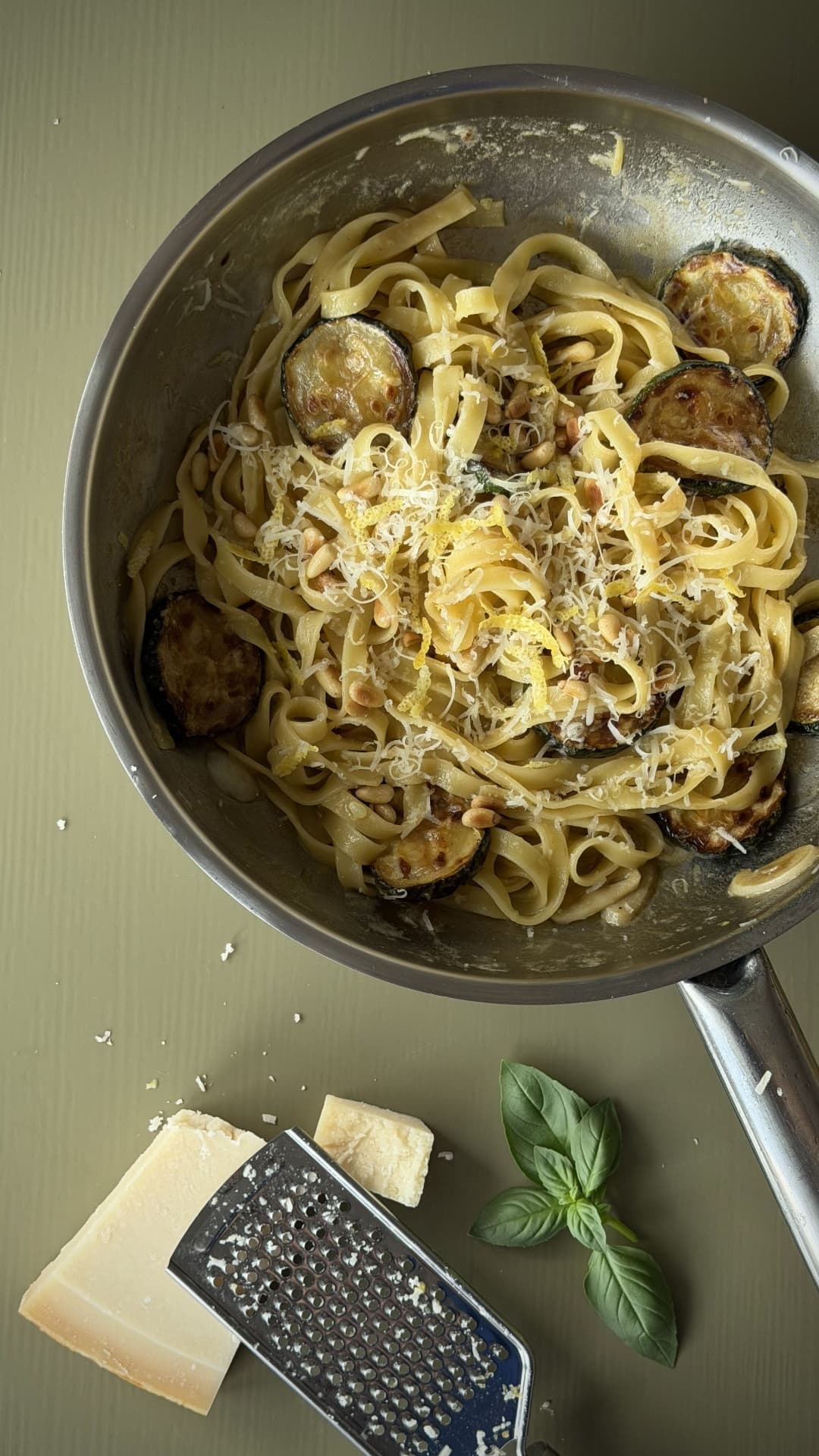 Tagliatelle with Zucchini, Lemon & Pine Nuts - Image 7
