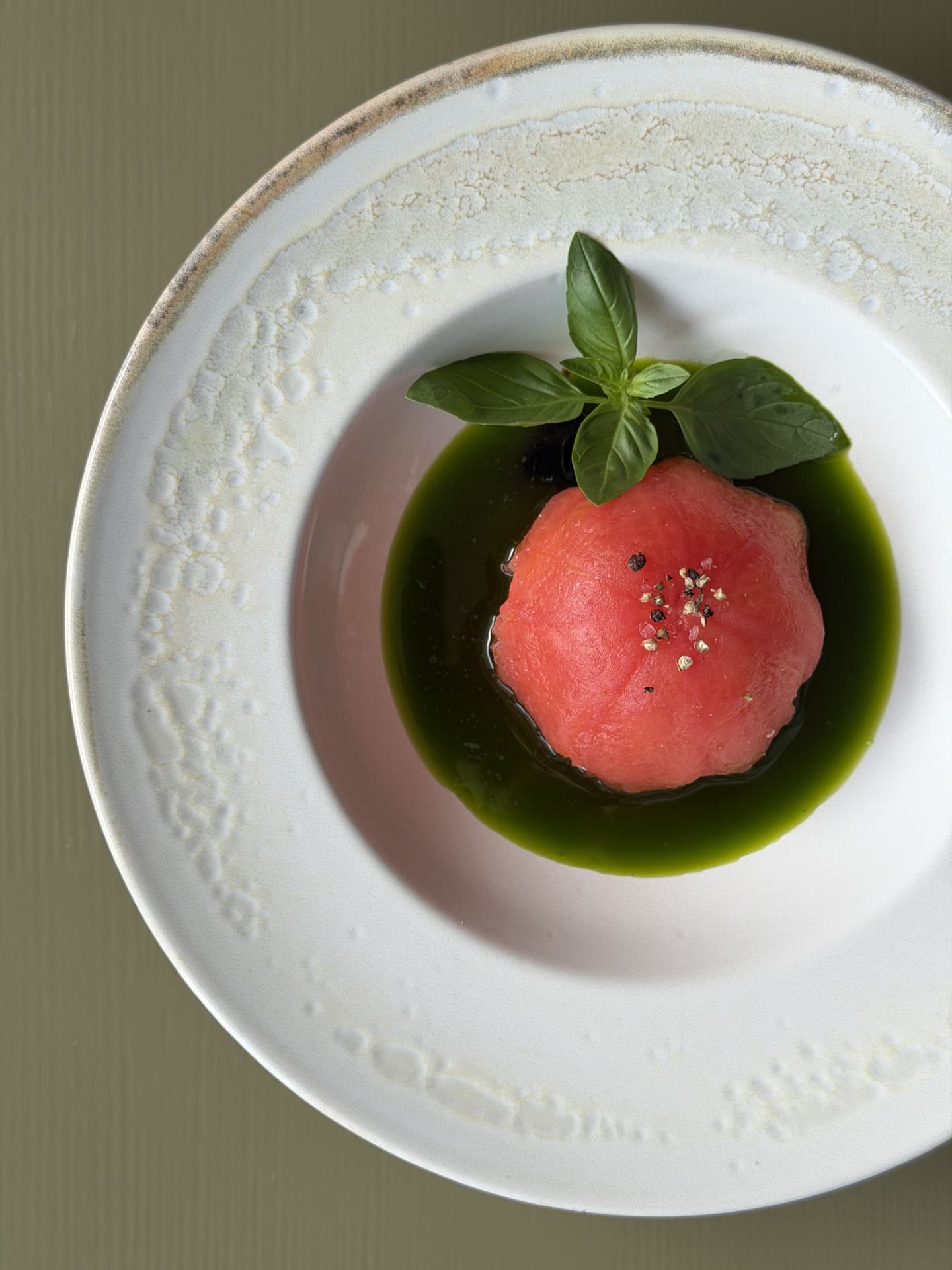 Caprese Tomato with Basil Oil - Image 1